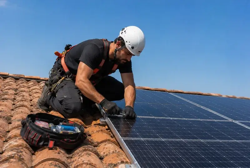 Maintenance et monitoring de panneaux solaires à Bluffy