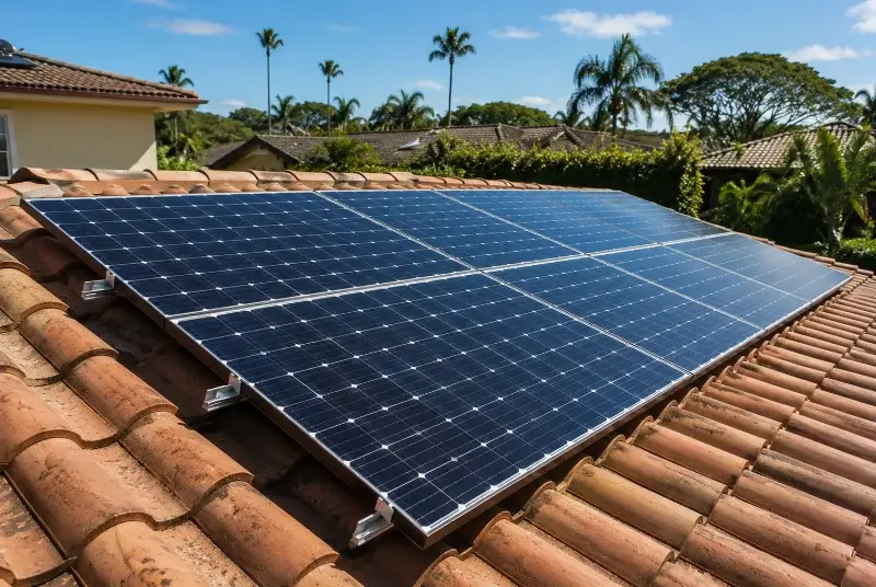 Installation de panneaux solaires à Bluffy